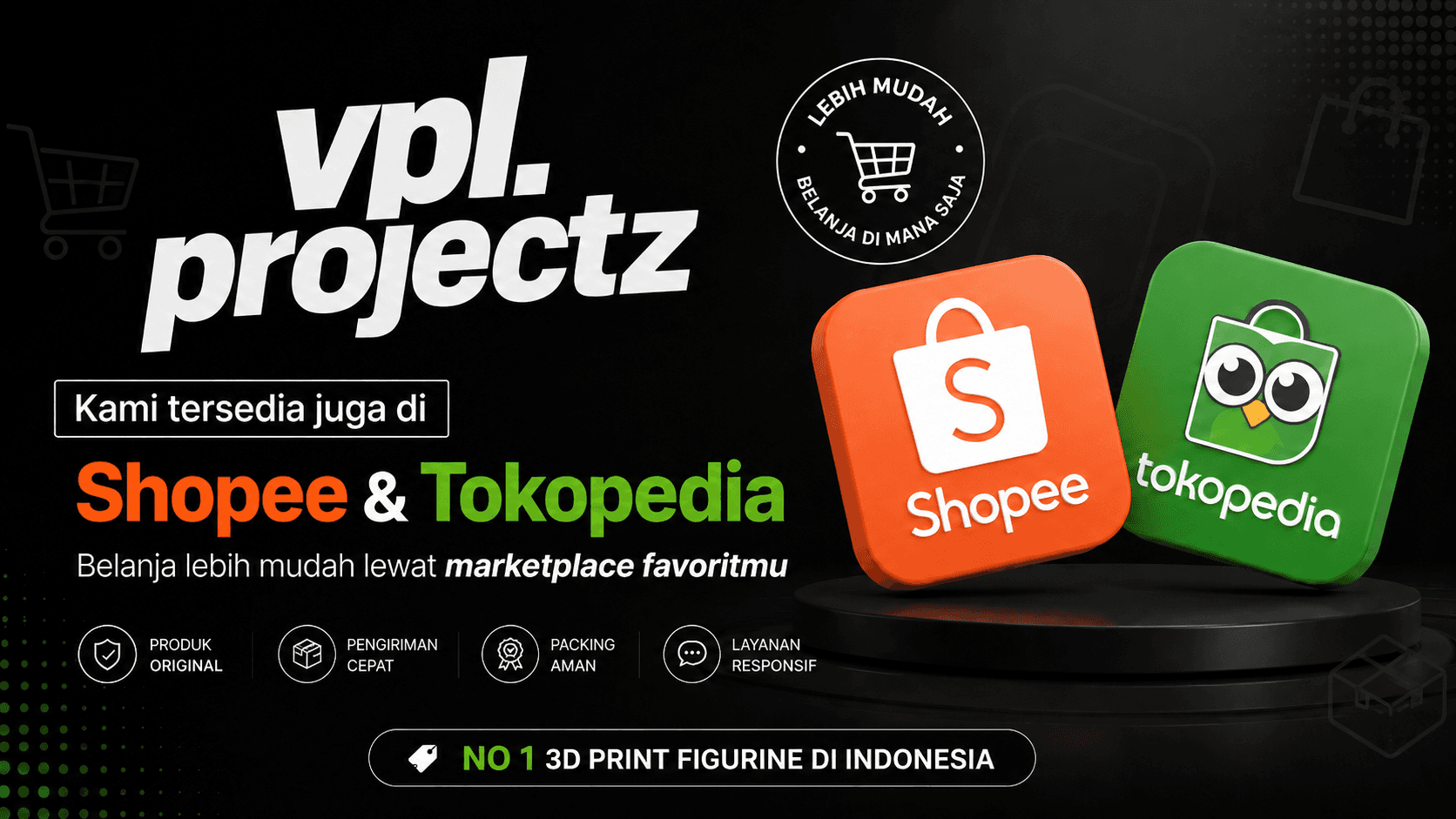 Tersedia di Tokopedia dan Shopee