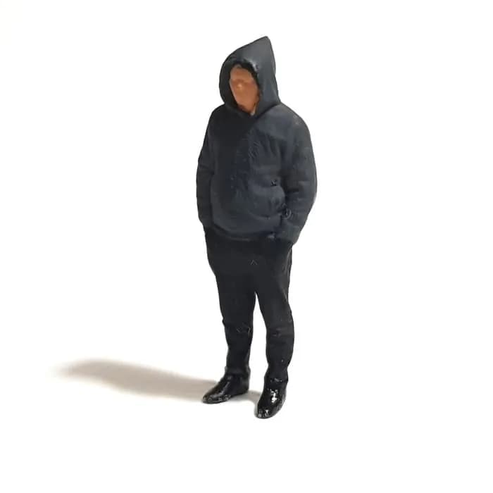 Miniatur toys Figure Rian hoodie skala 1/64 diorama thumbnail 3