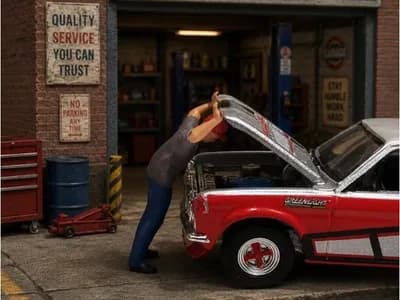 Miniature toy Figure Rohman bengkel skala 1/64 diorama diecast