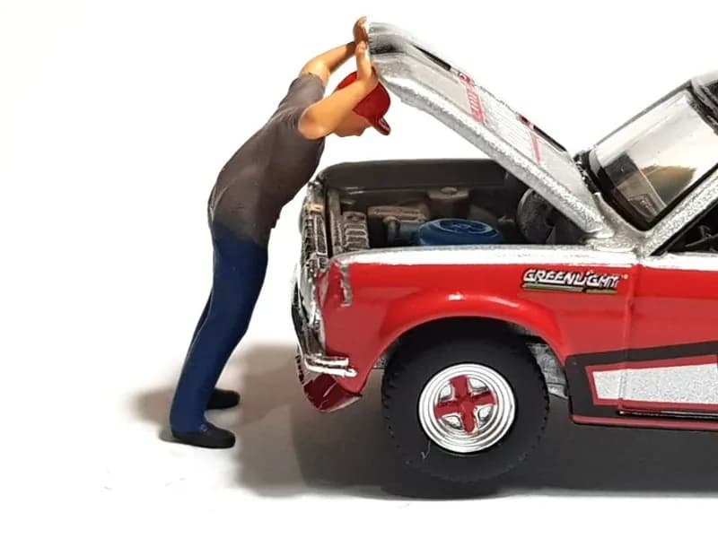 Miniature toy Figure Rohman bengkel skala 1/64 diorama diecast thumbnail 2