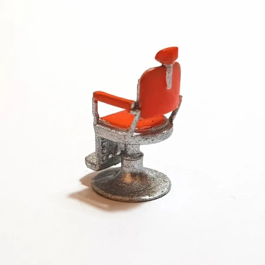 Kursi cukur barber chair skala 1/64 diorama miniature thumbnail 3