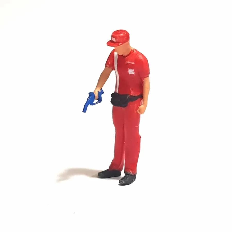 Miniature toy Figure Kasdi petugas SPBU skala 1/64 diorama thumbnail 2