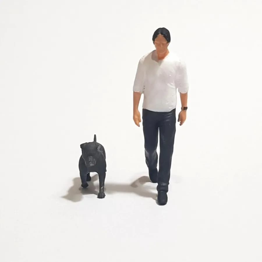 Miniature toy figure John Wick kaos skala 1/64 diorama thumbnail 4