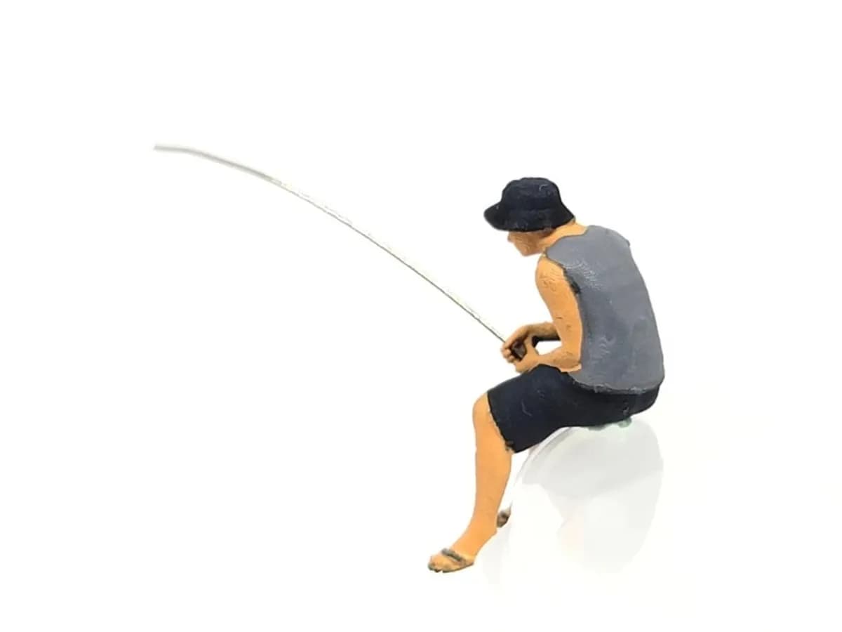 Miniture toy Figure Sugeng mancing pinggir kali skala 1-64 diorama diecast thumbnail 5