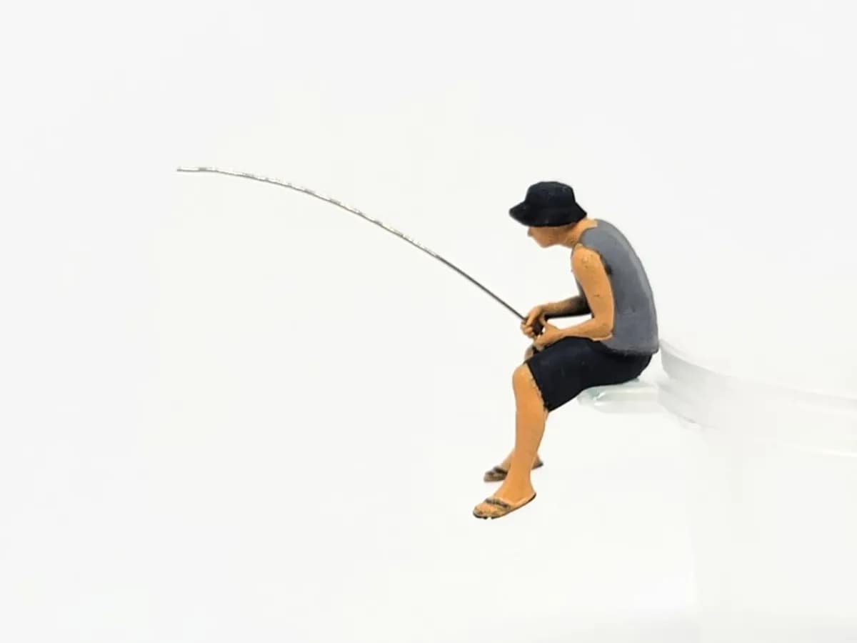 Miniture toy Figure Sugeng mancing pinggir kali skala 1-64 diorama diecast thumbnail 6