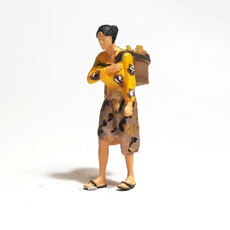 Miniature toy figure Mbok Jamu jalan skala 1-64 diorama thumbnail 5