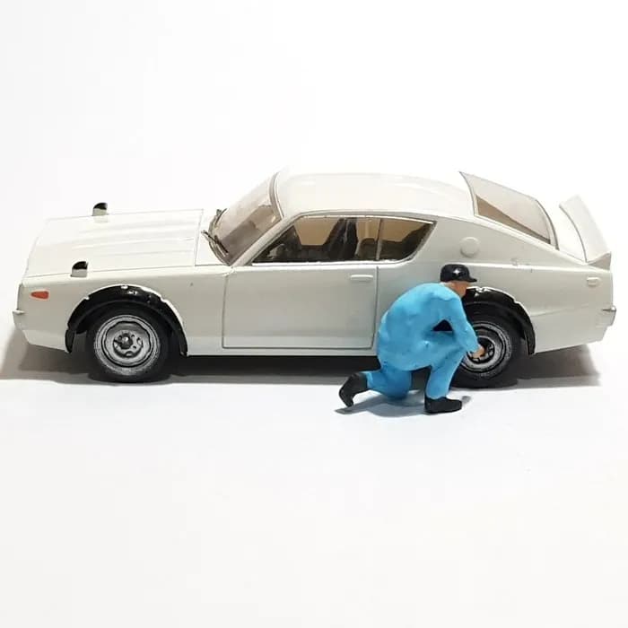 Miniature toy Figure Budi bengkel skala 1/64 diorama diecast thumbnail 3
