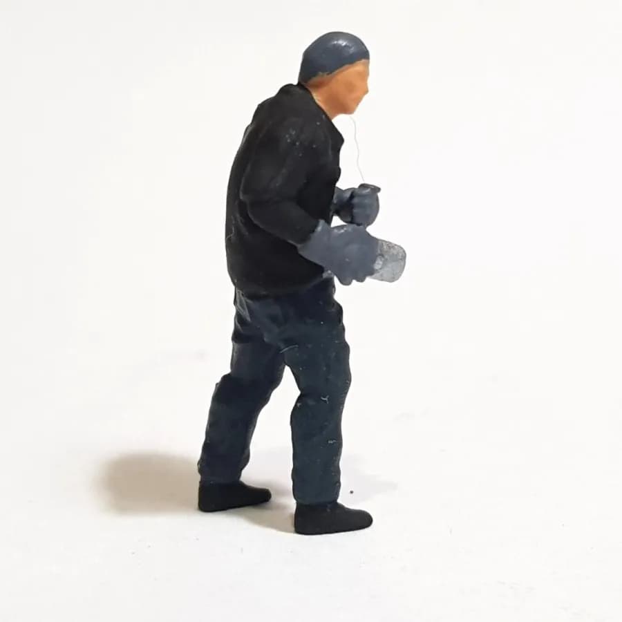 Figure Bagja mekanik bengkel skala 1/64 diorama miniature thumbnail 3