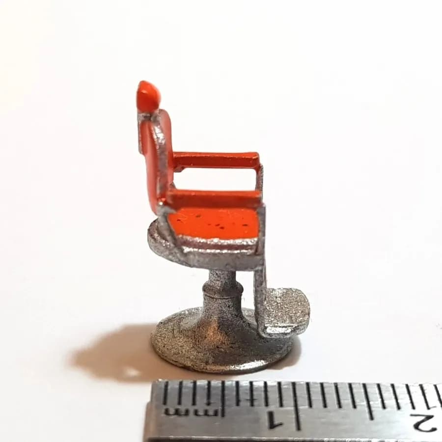 Kursi cukur barber chair skala 1/64 diorama miniature thumbnail 2
