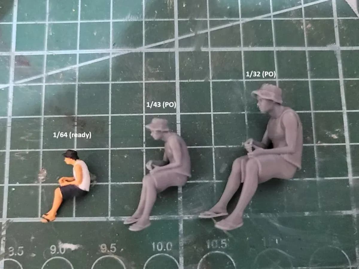 Miniture toy Figure Sugeng mancing pinggir kali skala 1-64 diorama diecast thumbnail 9