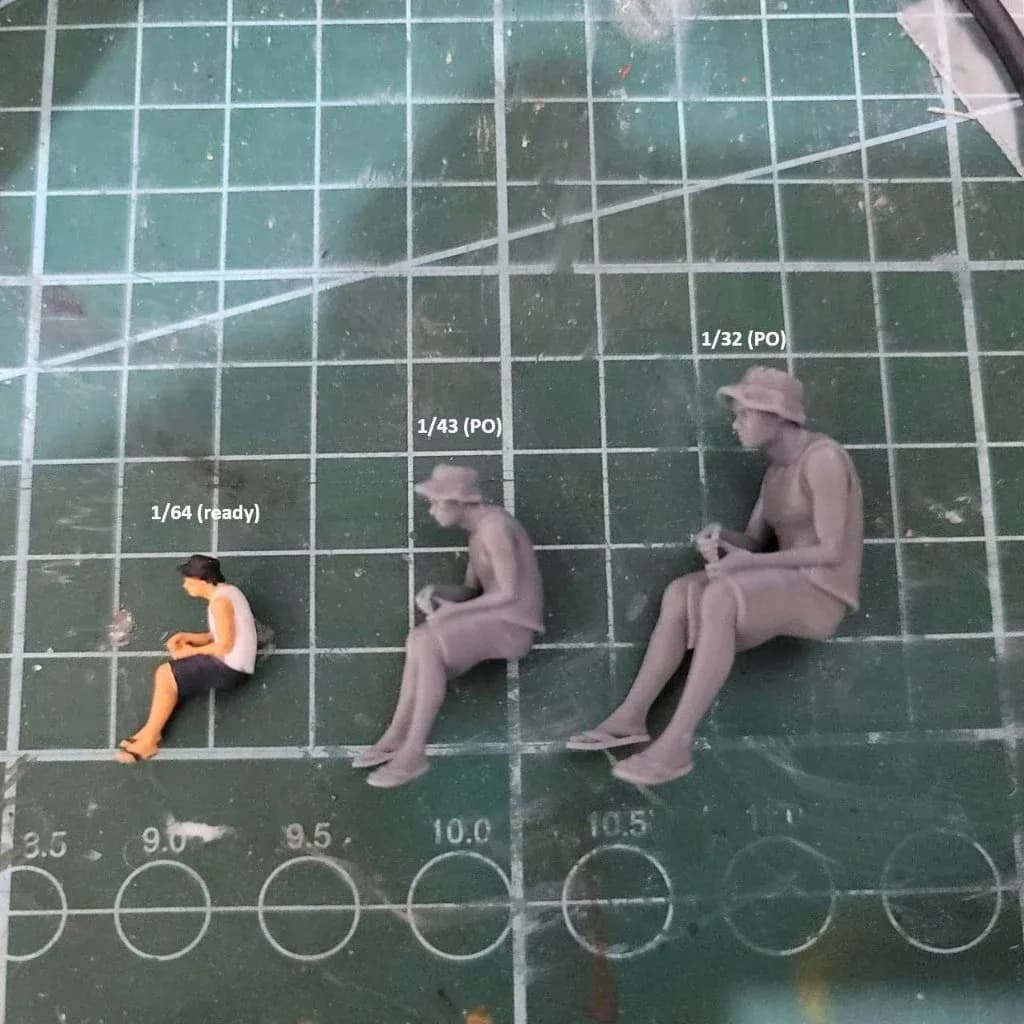 Miniature toy Figure Sugeng mancing pinggir kali skala 1-64 diorama diecast thumbnail 9