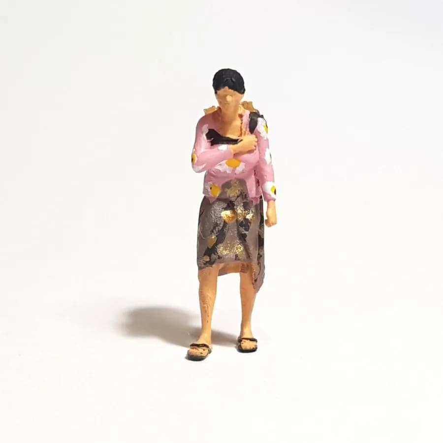 Miniature toy figure Mbok Jamu jalan skala 1-64 diorama thumbnail 6