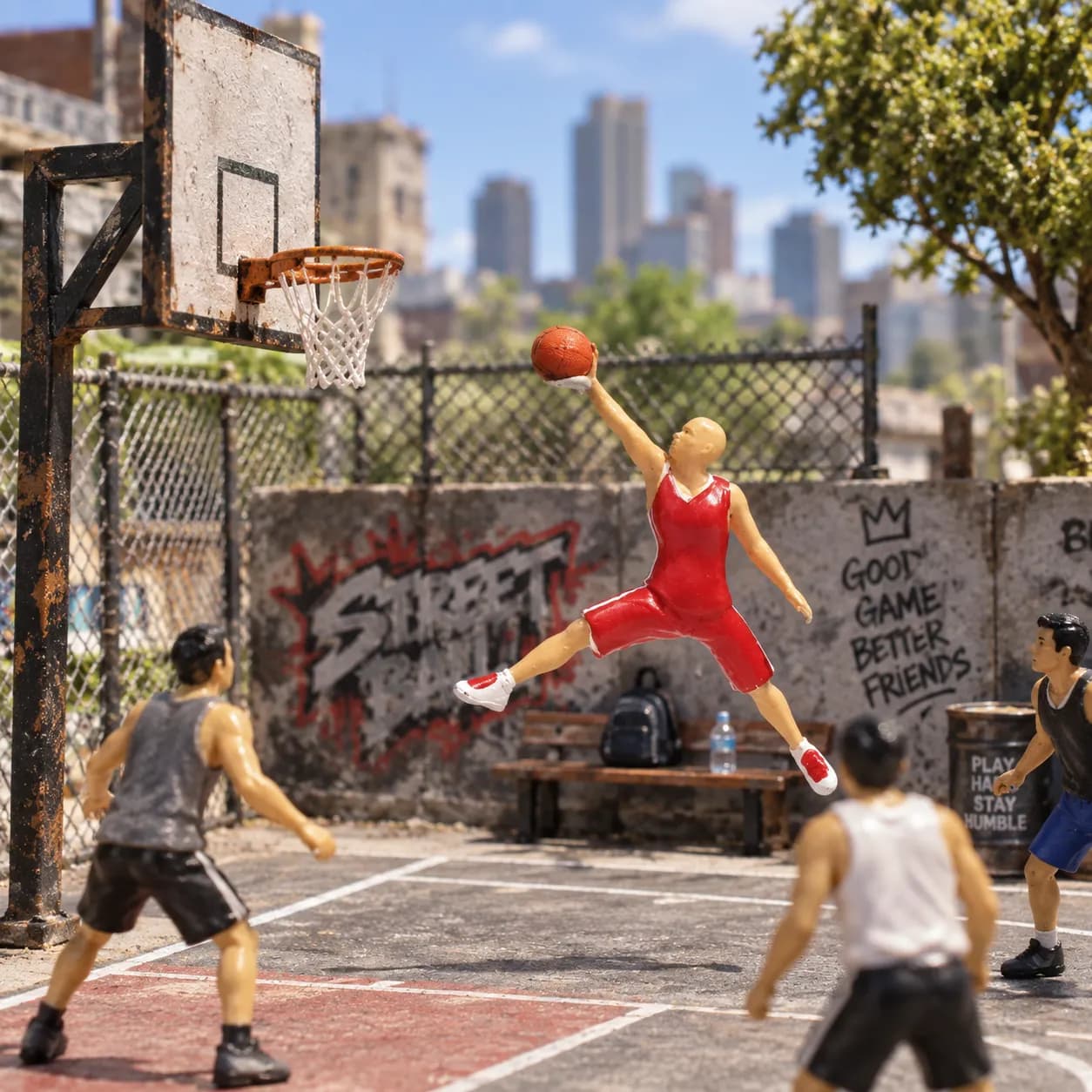 Figure Asrul basket skala 1/64 diorama miniature image 1