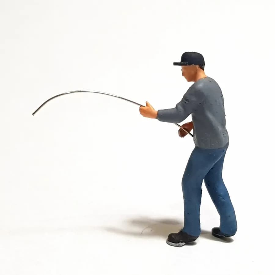 Miniature toy Figure Herman mancing skala 1/64 diorama diecast thumbnail 3
