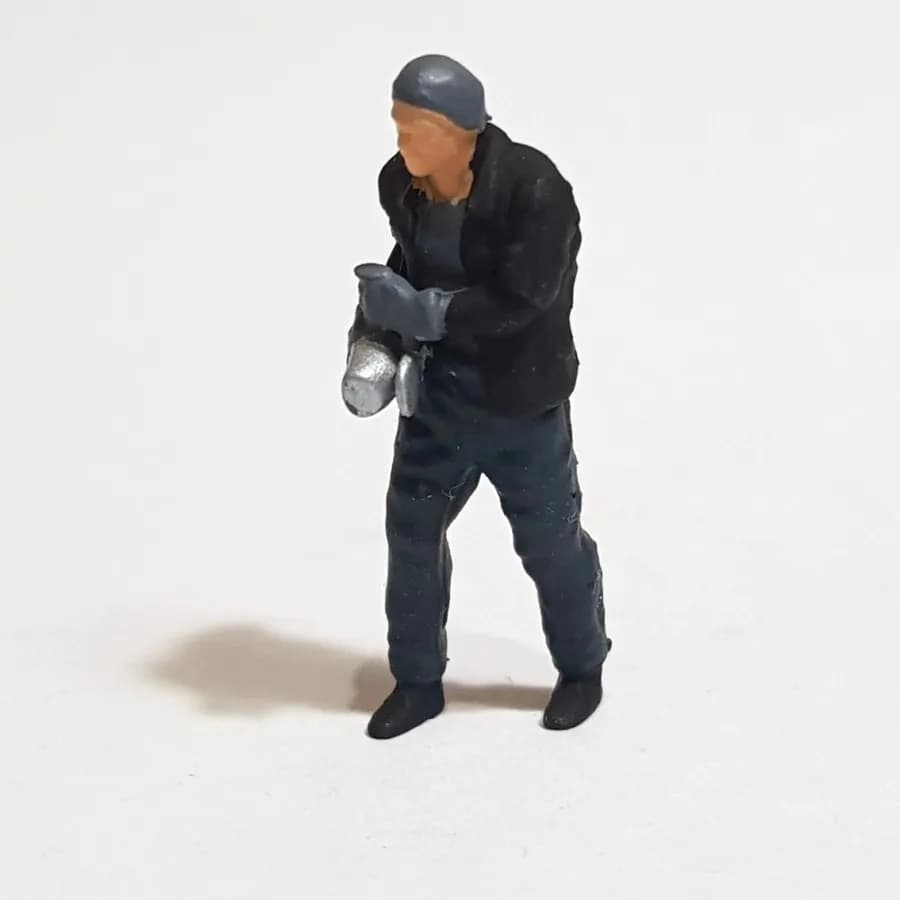Figure Bagja mekanik bengkel skala 1/64 diorama miniature thumbnail 4
