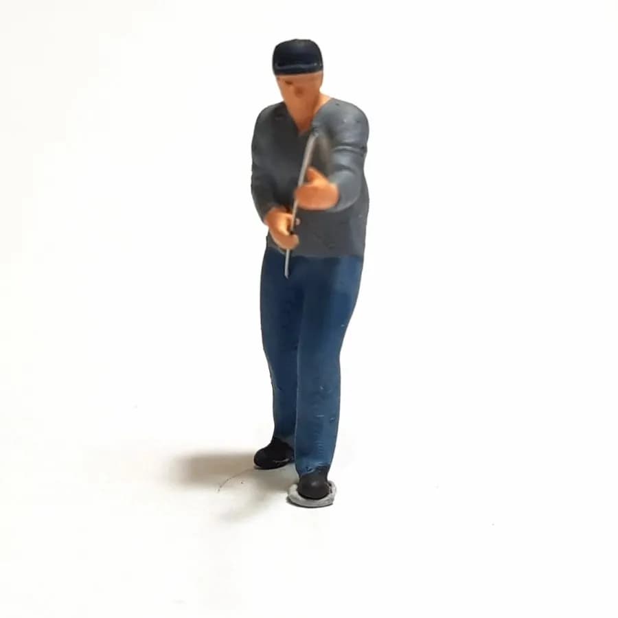 Miniature toy Figure Herman mancing skala 1/64 diorama diecast thumbnail 4