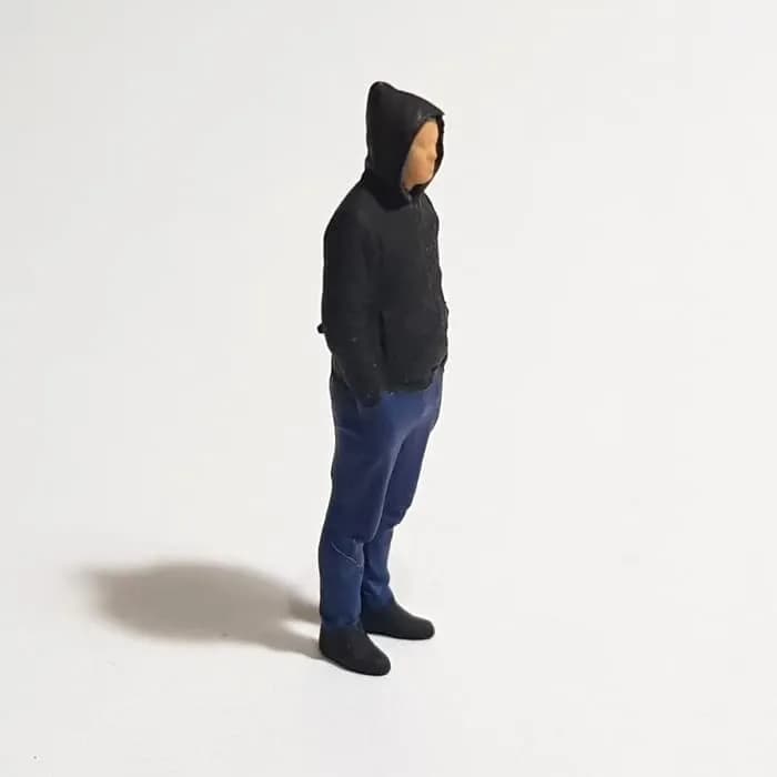 Miniatur toys Figure Rian hoodie skala 1/64 diorama thumbnail 4
