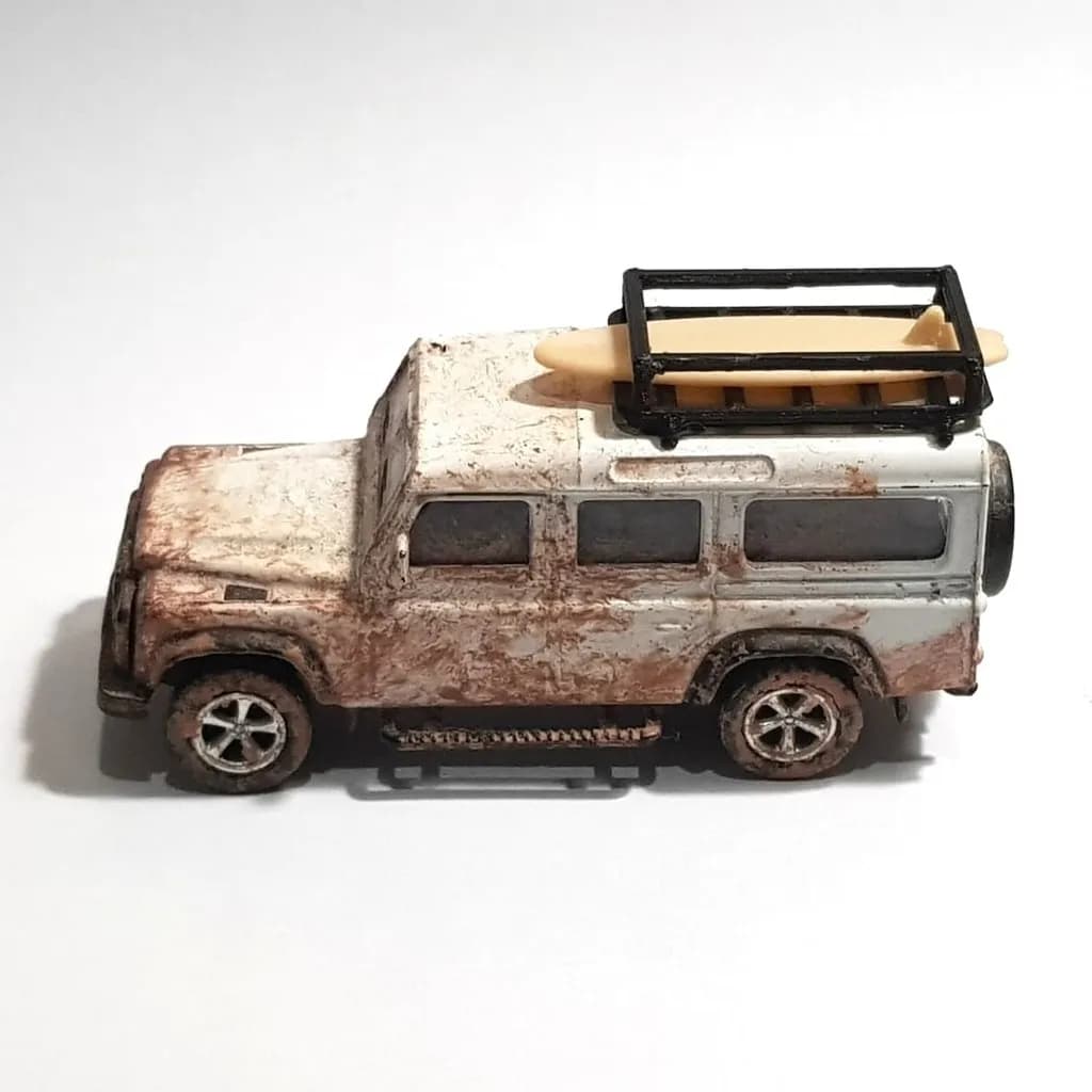Roofrack surf board wagon skala 1/64 miniature toy thumbnail 3