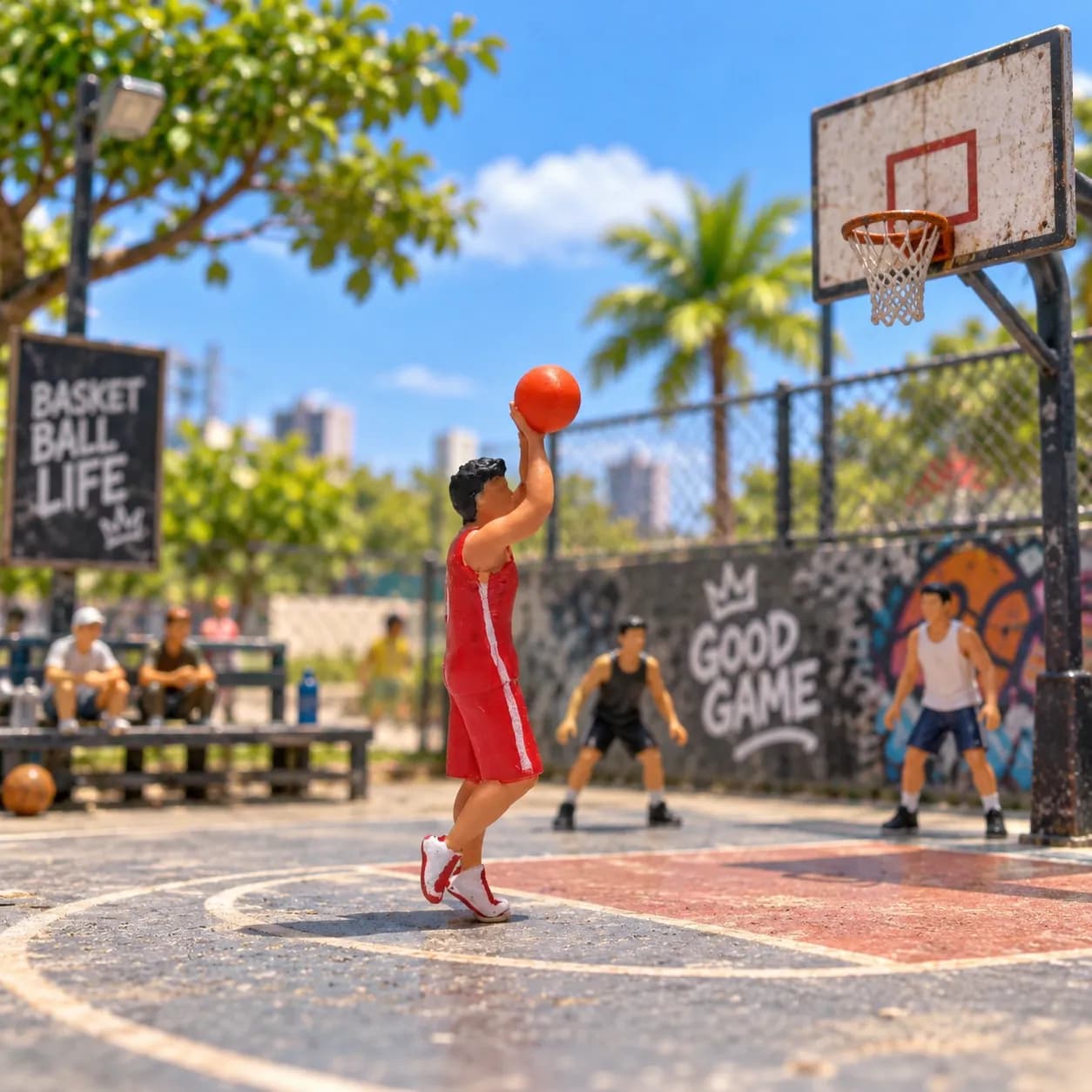 Figure Dibyo basket skala 1/64 diorama miniature