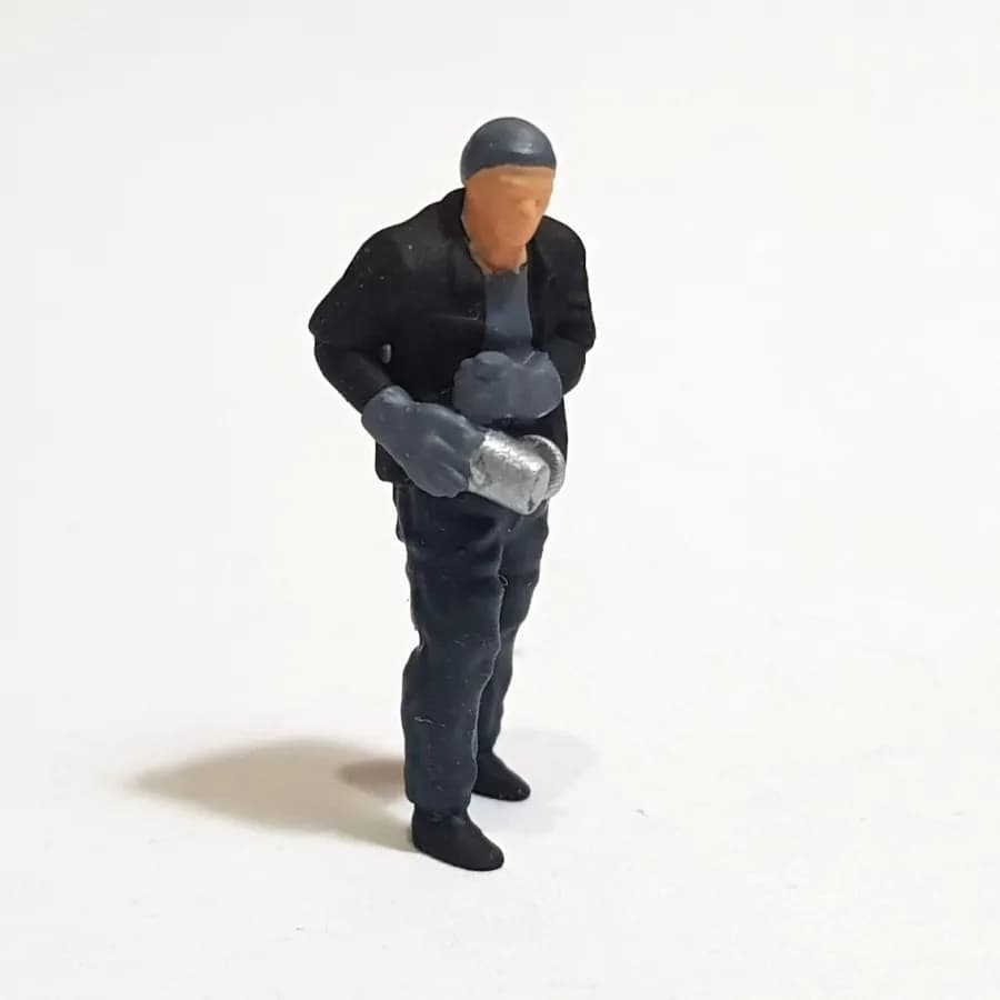 Figure Bagja mekanik bengkel skala 1/64 diorama miniature thumbnail 6