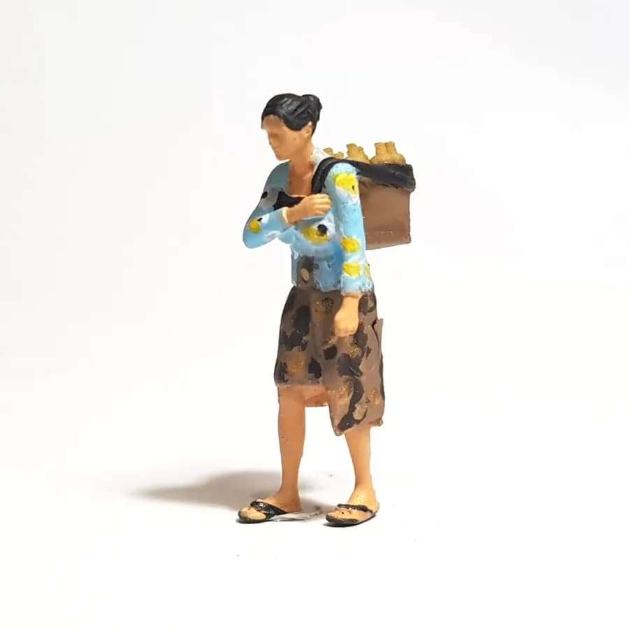 Miniature toy figure Mbok Jamu jalan skala 1-64 diorama thumbnail 2