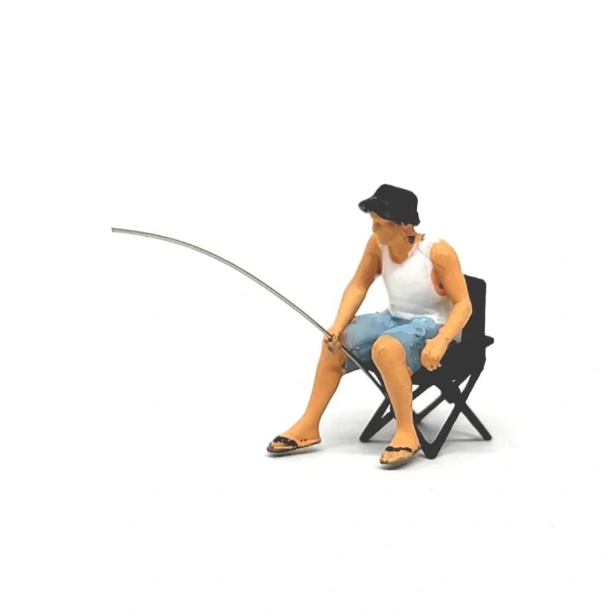 Miniature toy Figure Sugeng mancing kursi camping skala 1-64 diorama thumbnail 2