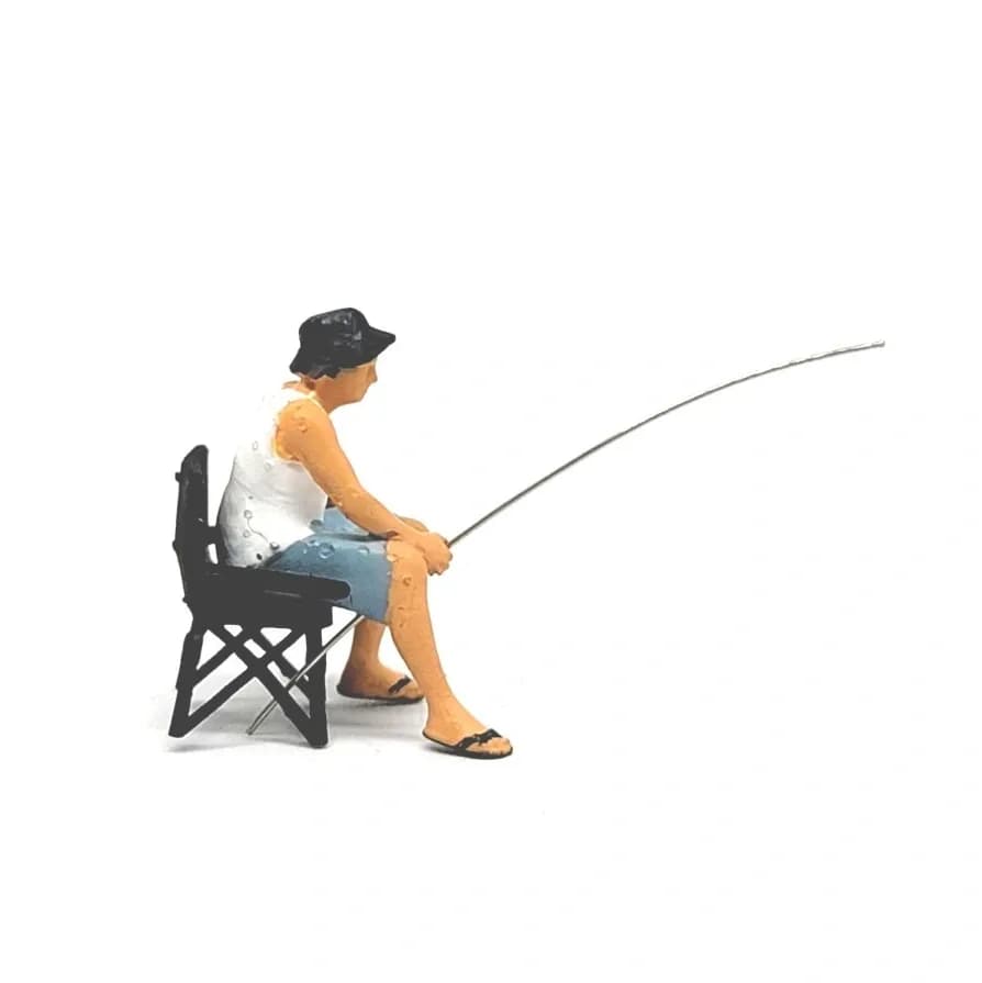 Miniature toy Figure Sugeng mancing kursi camping skala 1-64 diorama thumbnail 4