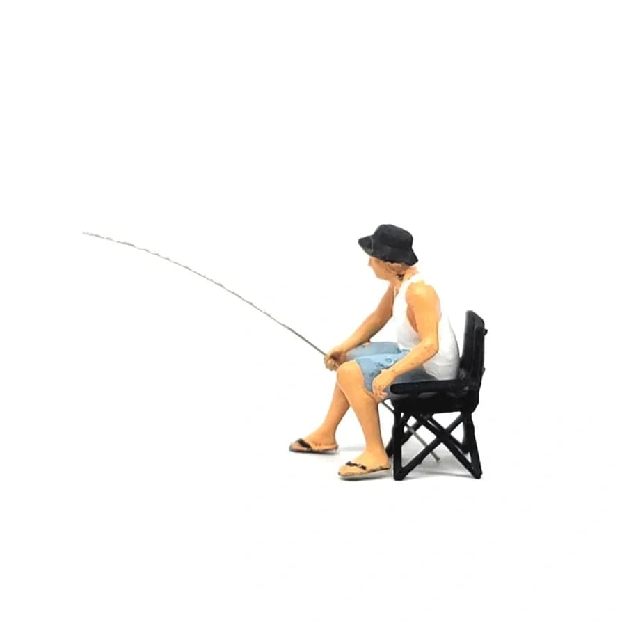Miniature toy Figure Sugeng mancing kursi camping skala 1-64 diorama thumbnail 5