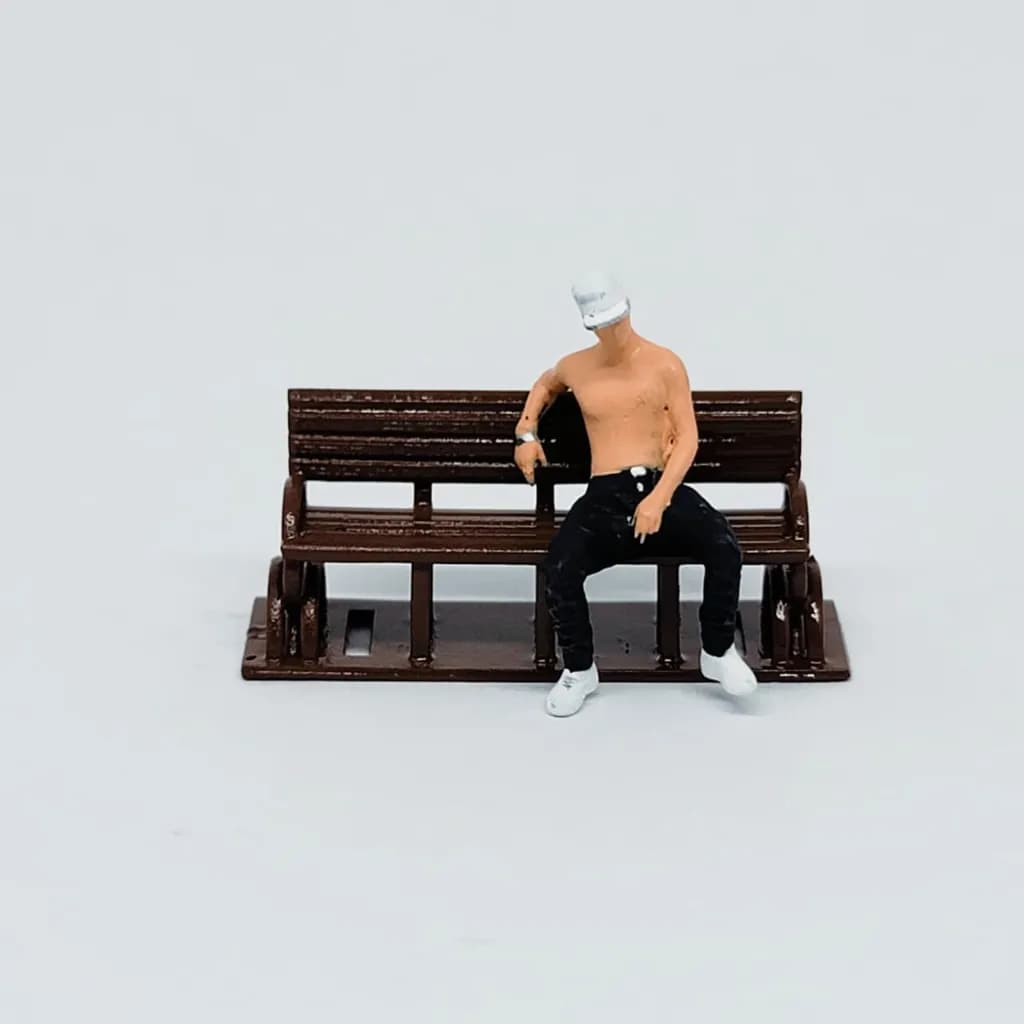 Miniature figure Bibier duduk skala 1/64 diorama thumbnail 5