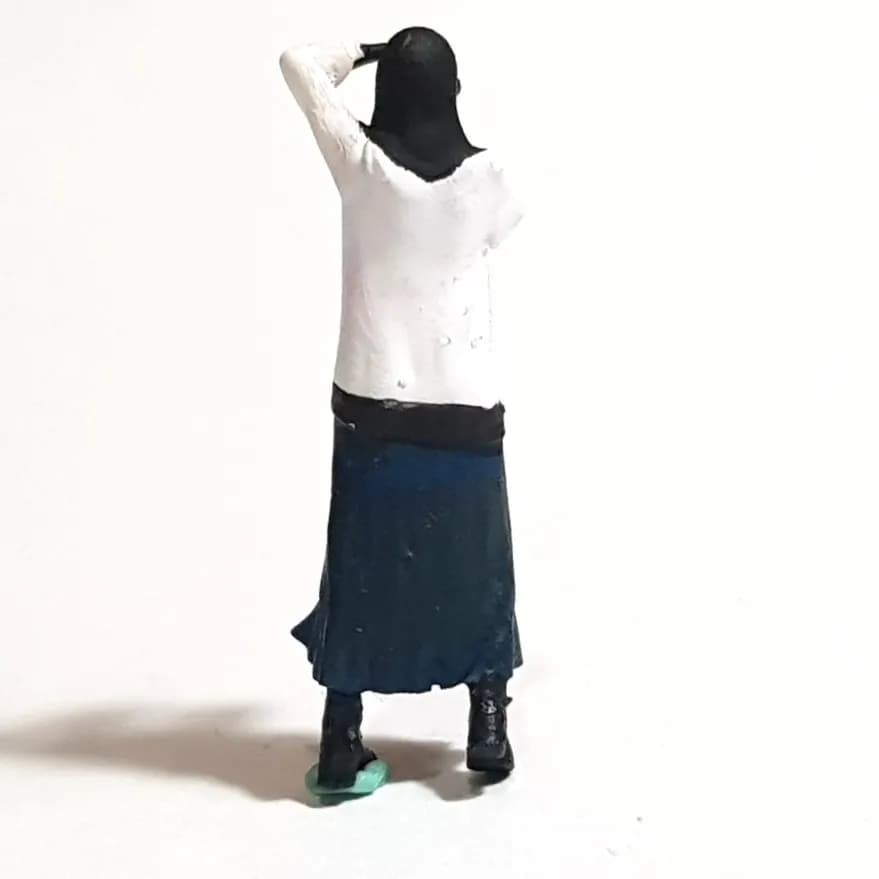Miniaature toy Figure Zainab kamera berdiri skala 1/64 diorama diecast thumbnail 6