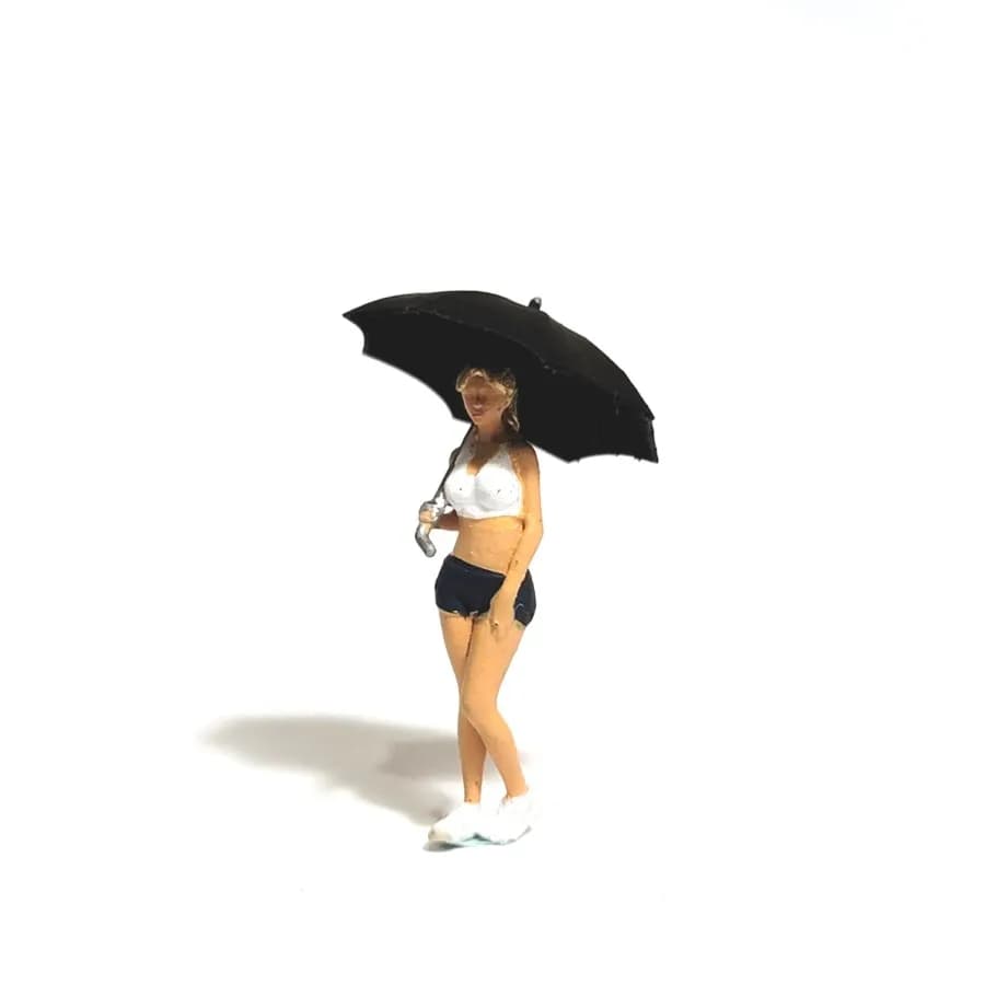 Miniature toy Figure Kelly umbrella girl skala 1-64 diorama diecast thumbnail 5