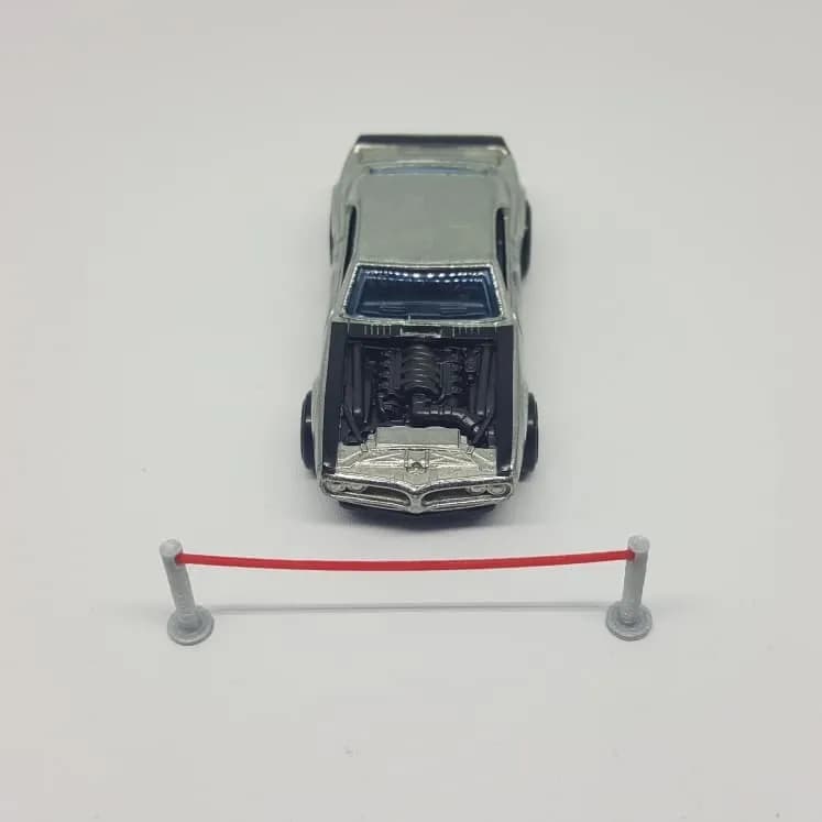 Miniatur toys Tiang antrian standing barrier skala 1/64 diorama diecast thumbnail 5