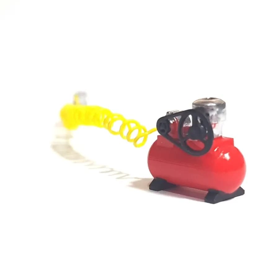 Kompressor dan spray gun skala 1/64 diorama diecast thumbnail 6