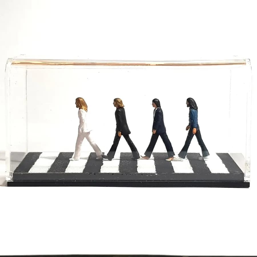 Miniatur toys Figure The Beatles Abbey Road skala 1-64 diorama thumbnail 2