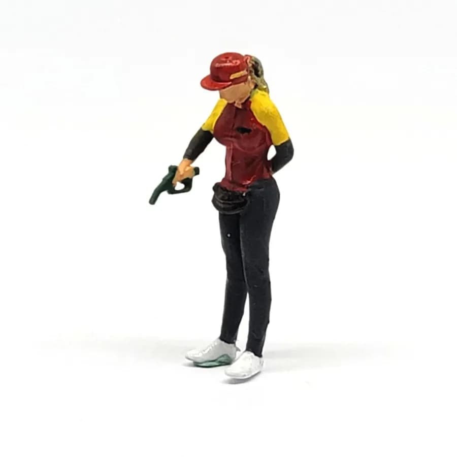 Miniature toy Figure Minarti petugas SPBU skala 1/64 diorama diecast thumbnail 2
