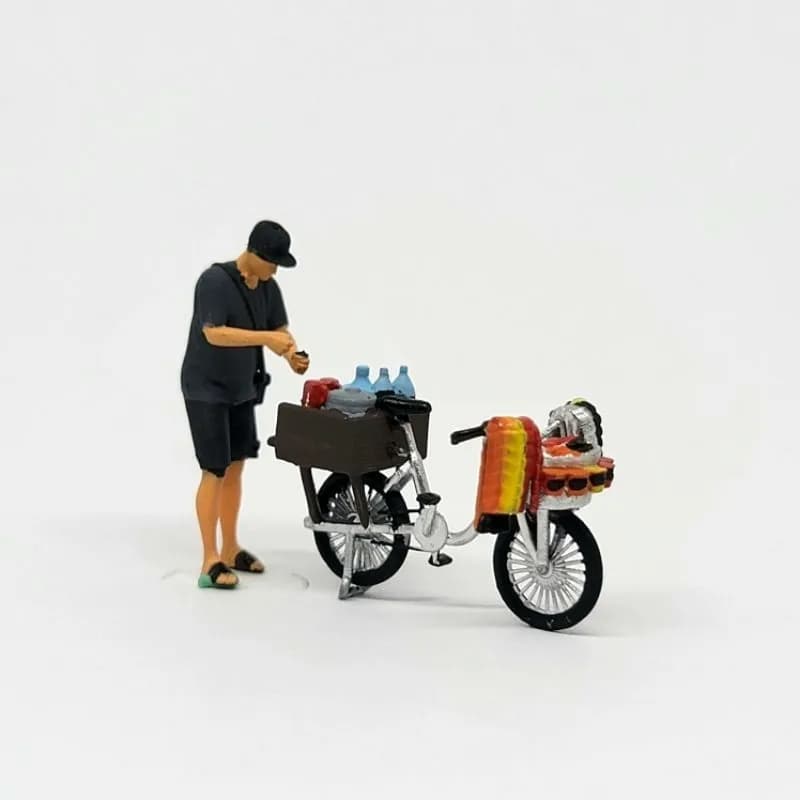 Miniature Toys Figure mang Takim kopi keliling sepeda starling skala 164 miniature diorama thumbnail 2