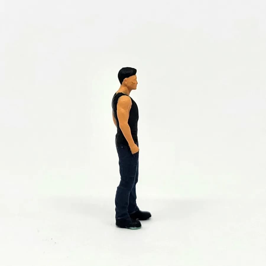Figure drift king Takashi berdiri fnf fast n furious Tokyo Drift skala 1/64 tiduran miniature diorama thumbnail 3