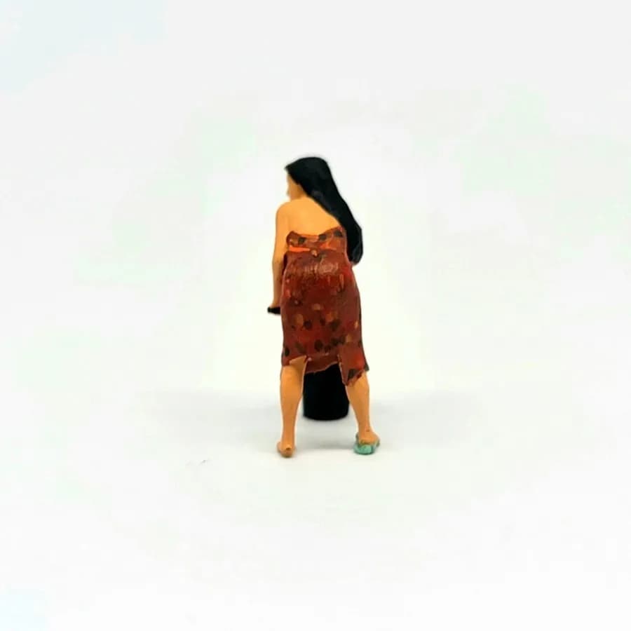 Miniature toy Figure Dasimah gadis desa cuci baju skala 1-64 diorama diecast thumbnail 4