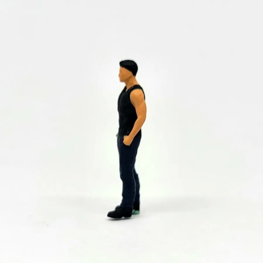 Figure drift king Takashi berdiri fnf fast n furious Tokyo Drift skala 1/64 tiduran miniature diorama thumbnail 4