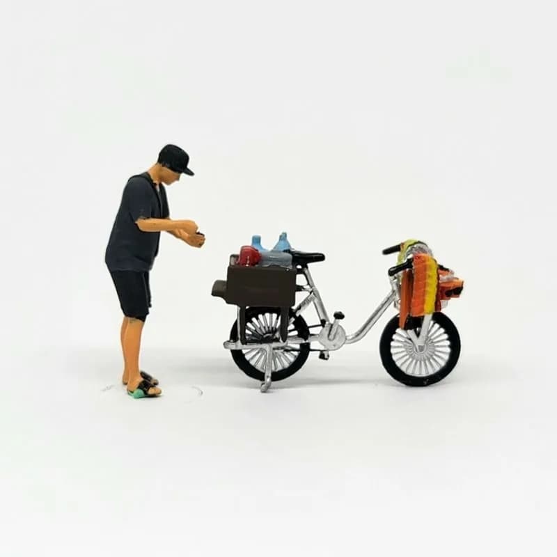 Miniature Toys Figure mang Takim kopi keliling sepeda starling skala 164 miniature diorama thumbnail 3