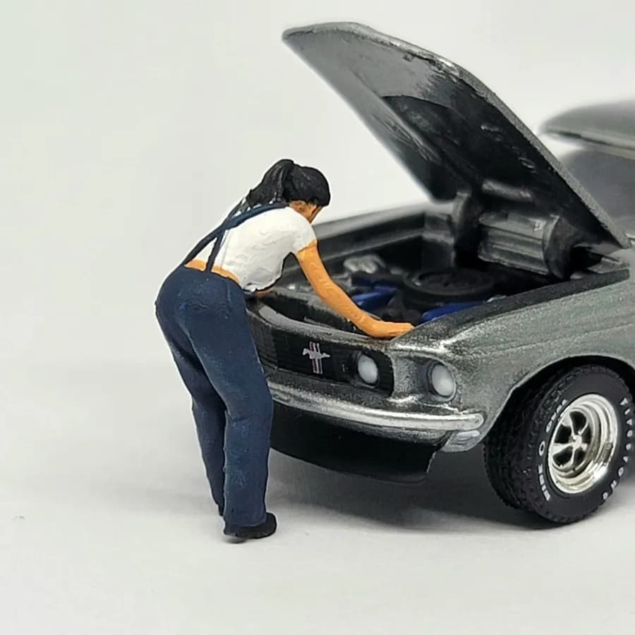 Miniature Toys Figure Santi lady mechanic skala 1-64 diorama thumbnail 5