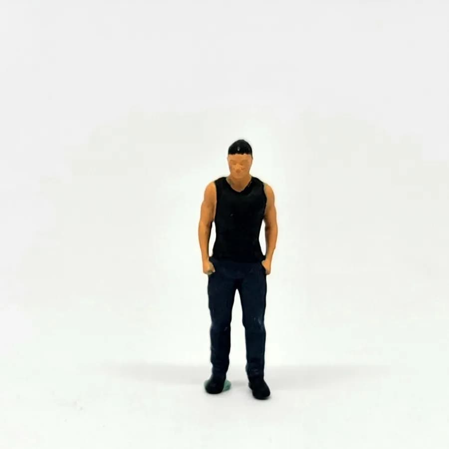Figure drift king Takashi berdiri fnf fast n furious Tokyo Drift skala 1/64 tiduran miniature diorama thumbnail 5