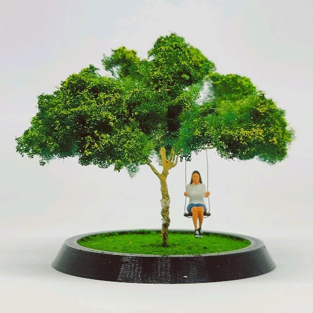 Figure Ulva main ayunan bonsai skala 1/64 diorama miniatur toy thumbnail 2