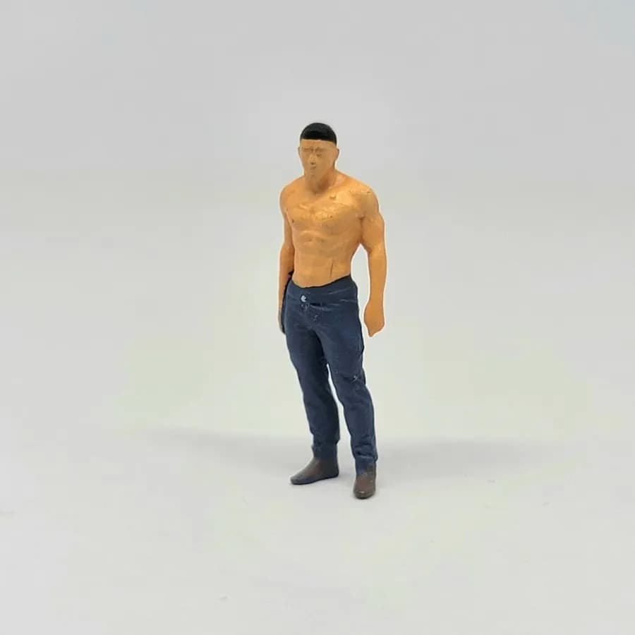 Miniature toy Figure James muscle guy skala 1/64 diorama miniature thumbnail 3