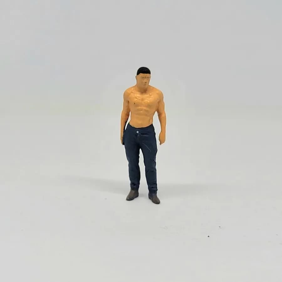 Miniature toy Figure James muscle guy skala 1/64 diorama miniature thumbnail 2