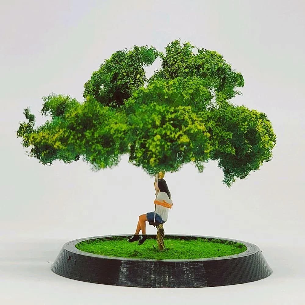 Figure Ulva main ayunan bonsai skala 1/64 diorama miniatur toy thumbnail 5
