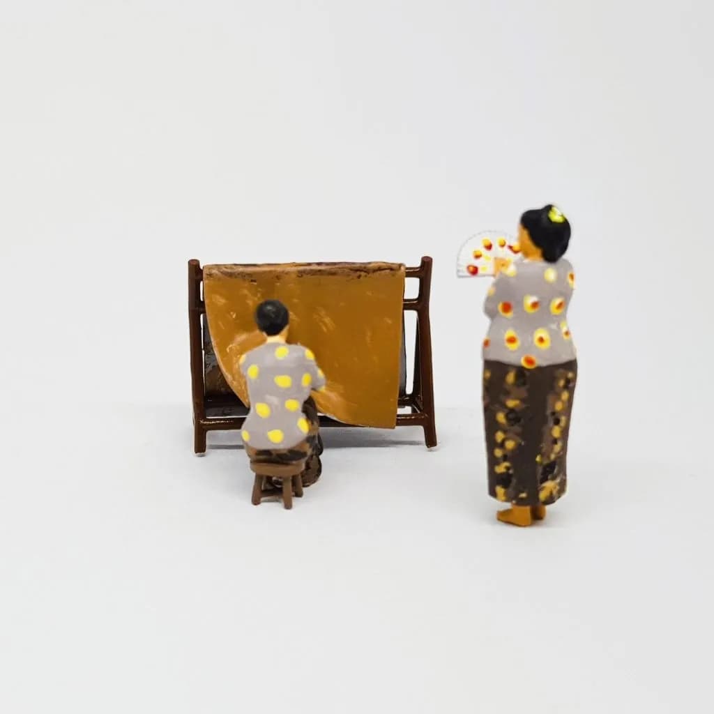 Miniature toy figure ibu Batik dan bu Broto skala 1/64 thumbnail 3