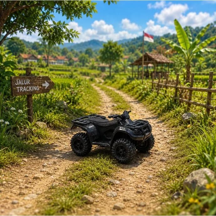 Miniature toy Motor ATV skala 1-64 diorama diecast