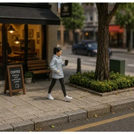 Miniature toy figure Mita coffee skala 1/64 diorama