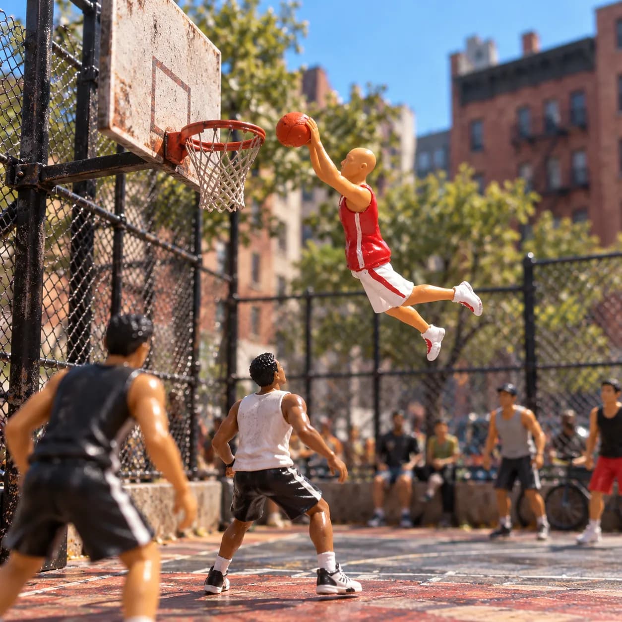 Figure Joyo basket slam dunk skala 1/64 diorama miniature image 1